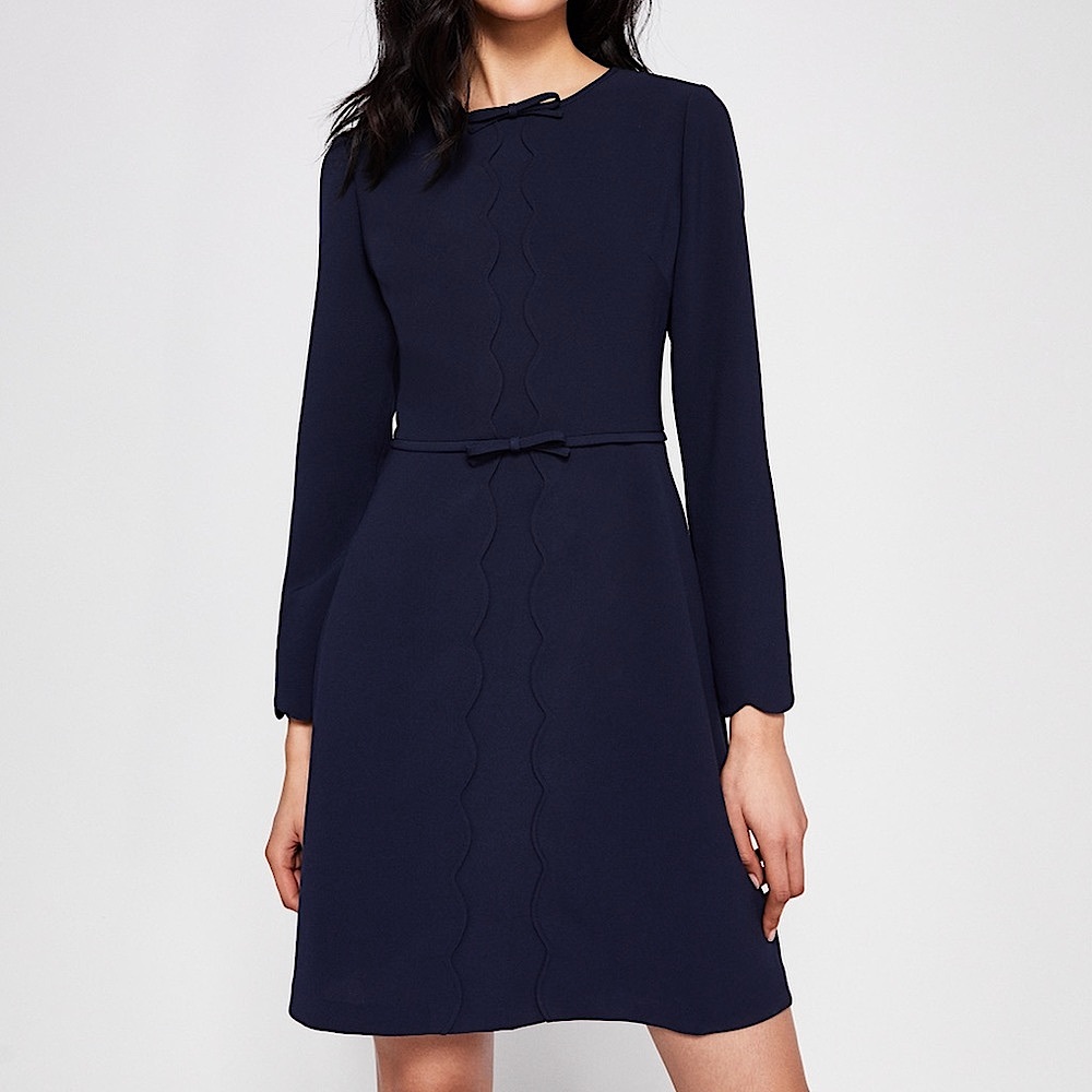 Ted Baker London | PREENNA Scalloped bow detail dress